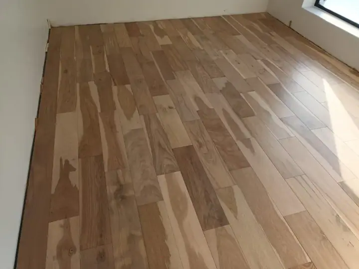 Close view of light timber floorboards